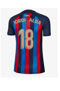 Fotbalové Dres Barcelona Jordi Alba #18 Dámské Domácí Oblečení 2022-23 Krátký Rukáv